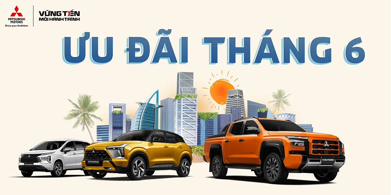 Bảng giá & Ưu đãi mua xe Mitsubishi tháng 06/2025