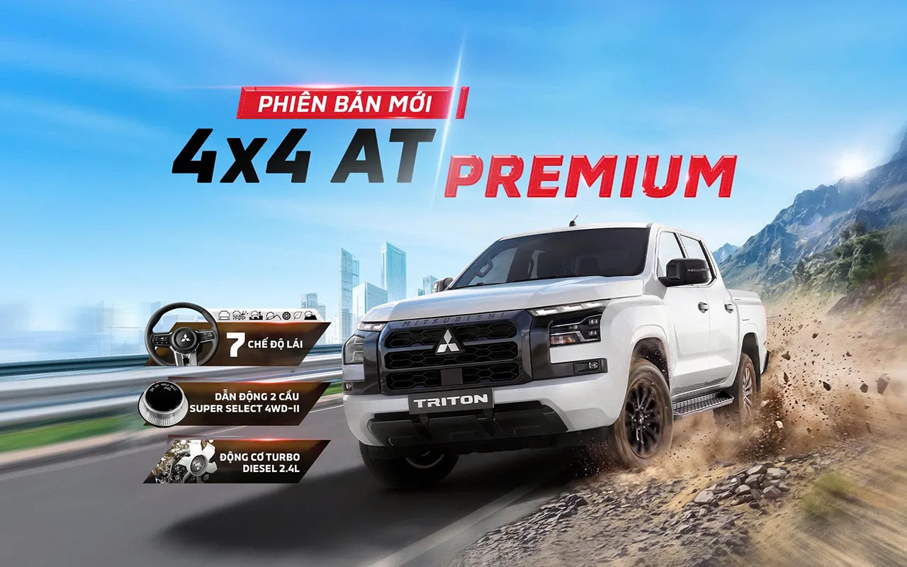 MITSUBISHI TRITON RA MẮT PHIÊN BẢN 4WD PREMIUM MỚI